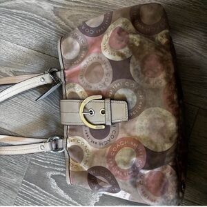 Coach Multicolor Circle Pattern Shoulder Bag